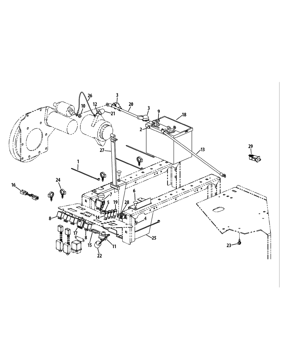 Electrical Diagram and Parts List for S7232-D 53AY8DU8050-312HP Cub Cadet Lawn Tractor
